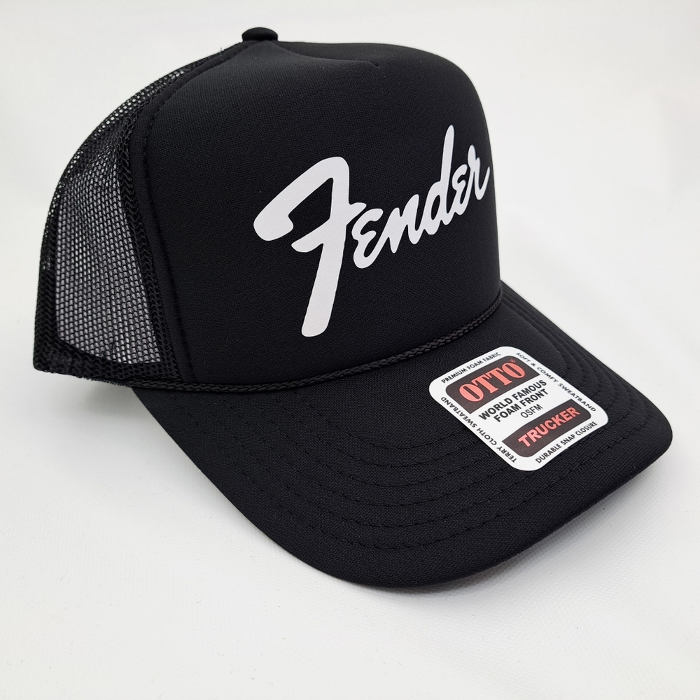 Fender Guitars Les Paul Hat Cap Vintage Trucker Style Mesh Snapback Foam Front - Picture 3 of 5